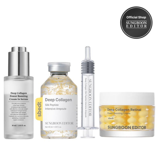 [SUNGBOON EDITOR Official] Complete Firming Care Trio | Retinol, Collagen & Peptide Essentials for Hydration, Elasticity & Radiance